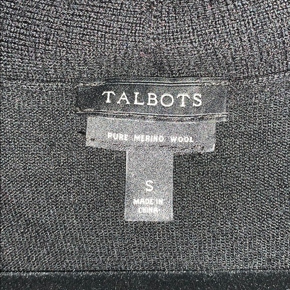 Black Wool Talbots Sweater Size Small - Picture 2 of 4